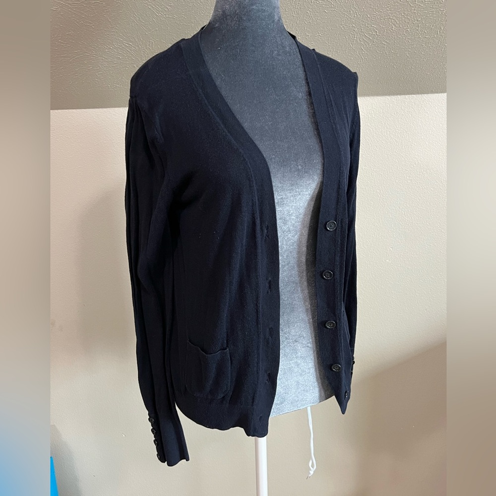 Navy classic cardigan size M. LOFT